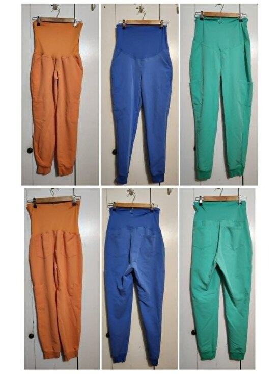 Mandala Pants - Lot of 3 Mandala Maternity Scrub Joggers XS - Orange Blue Green Equa-Tek